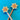 Knitting needle point protectors - Retro Blue Flower